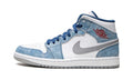 Air Jordan 1 Mid SE French Blue Light Steel (GS) DR6235-401 — Vista 1