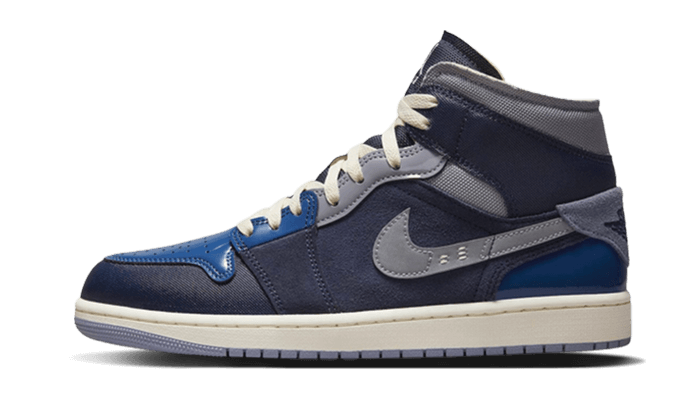 Air Jordan 1 Mid SE Craft Obsidian French Blue Ashen Slate White DR8868-400 — Vista 1