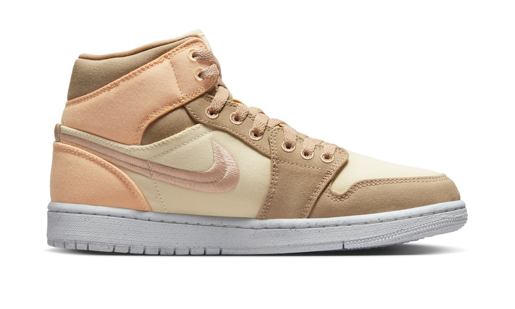 Air Jordan 1 Mid SE Canvas Khaki (Women's) DV0427-102 — Vista 2