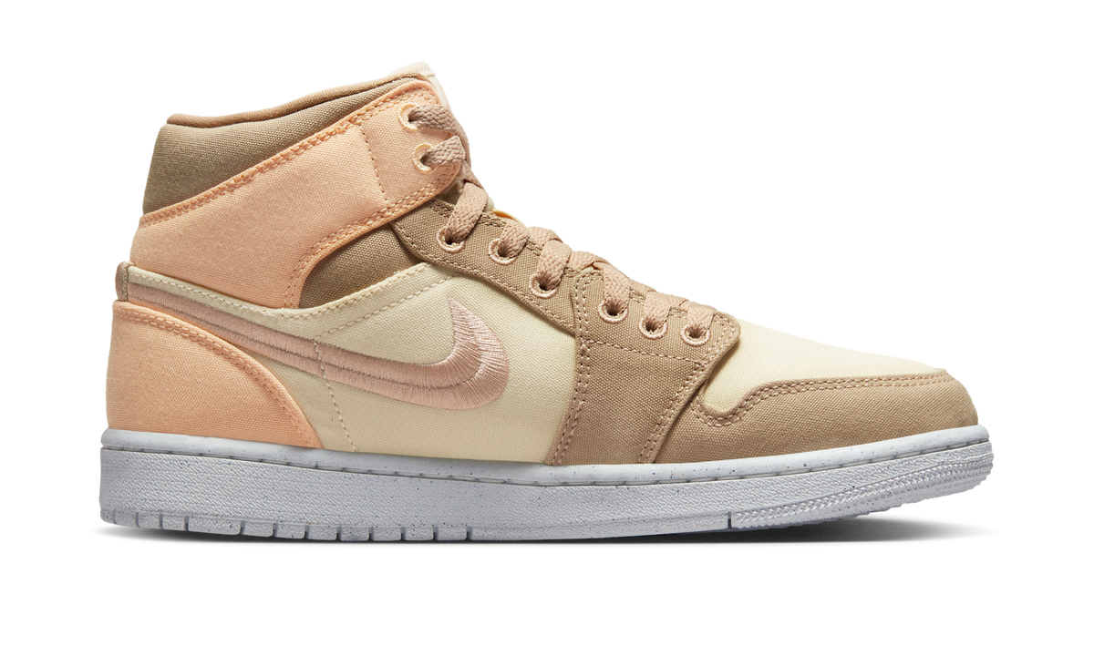 Air Jordan 1 Mid SE Canvas Khaki (Women's) DV0427-102 — Vista 2