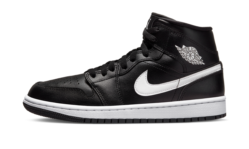 Air Jordan 1 Mid Black White (Women's) DV0991-001 — Vista 1