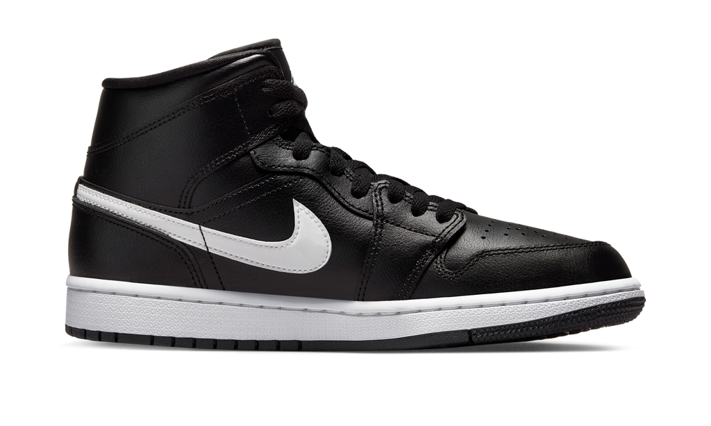 Air Jordan 1 Mid Black White (Women's) DV0991-001 — Vista 2