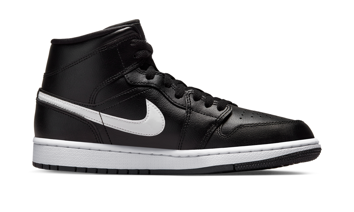 Air Jordan 1 Mid Black White (Women's) DV0991-001 — Vista 2