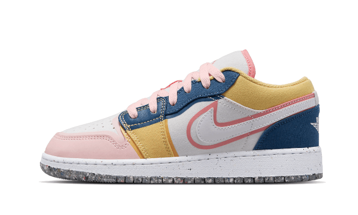 Air Jordan 1 Low SE Multi Canvas (GS) DV1323-100 — Vista 1