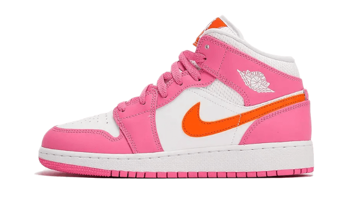 Air Jordan 1 Mid Pinksicle Safety Orange (GS) DX3240-681 — Vista 1