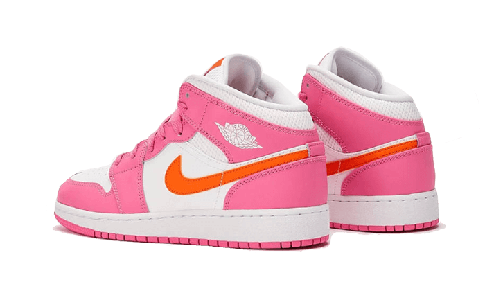 Air Jordan 1 Mid Pinksicle Safety Orange (GS) DX3240-681 — Vista 2