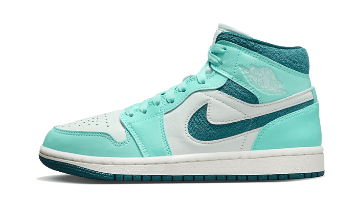 Air Jordan 1 Mid Chenille Bleached Turquoise (Women's) DZ3745-300 — Vista 1