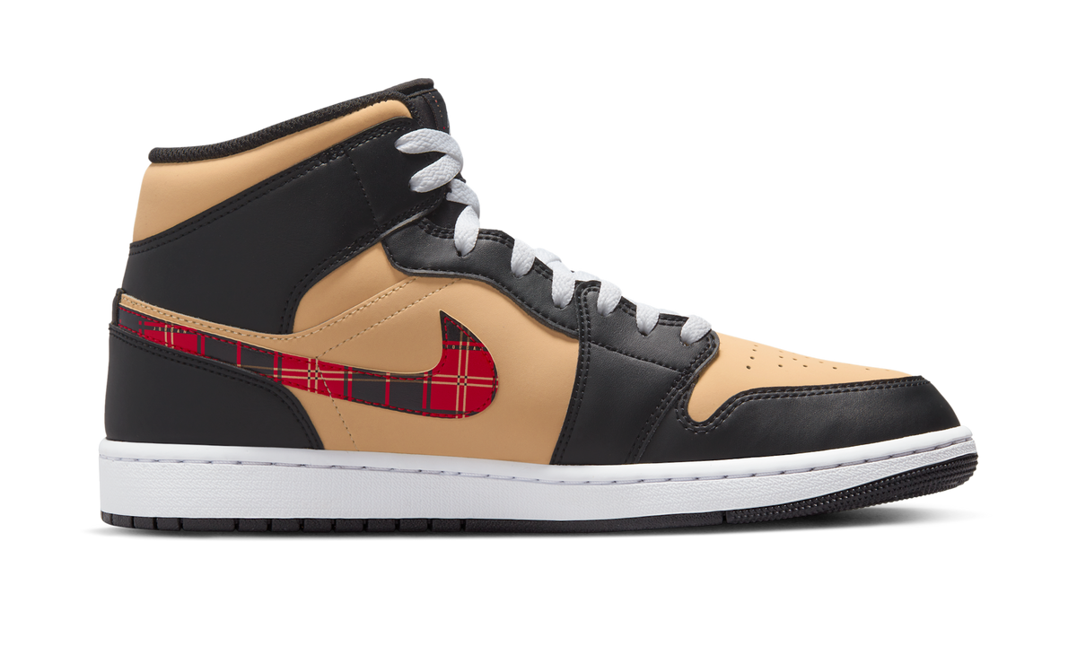 Air Jordan 1 Mid Tartan Swoosh DZ5329-001 — Vista 2