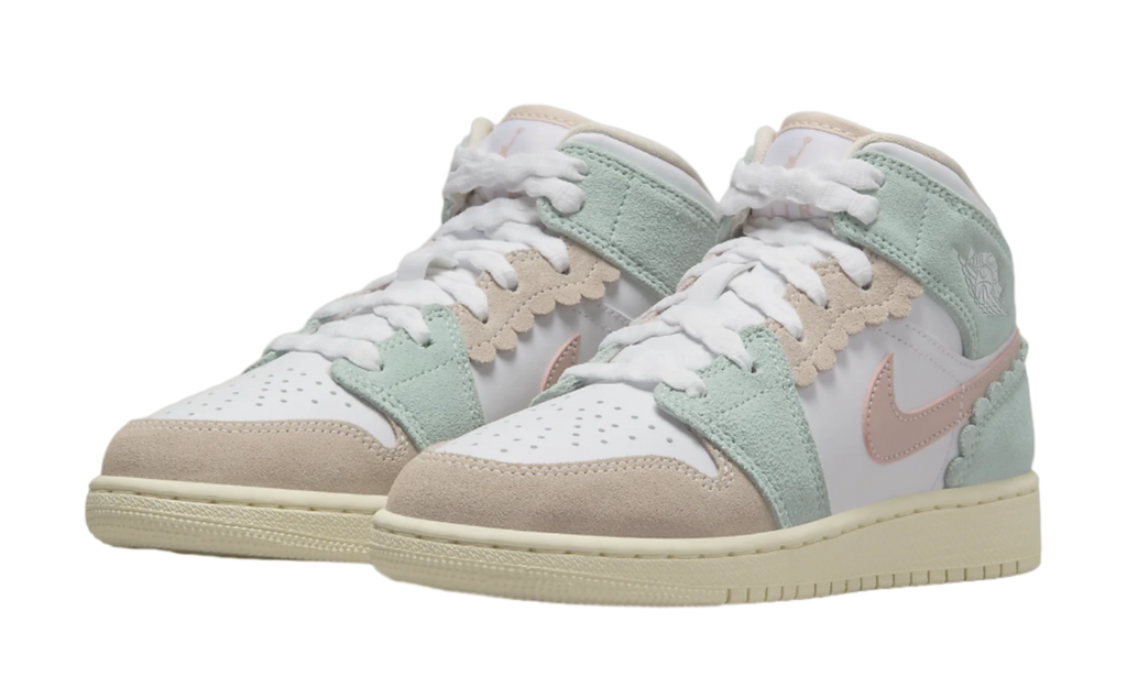 Air Jordan 1 Mid SE Pink Oxford (GS) DZ5361-100 — Vista 2