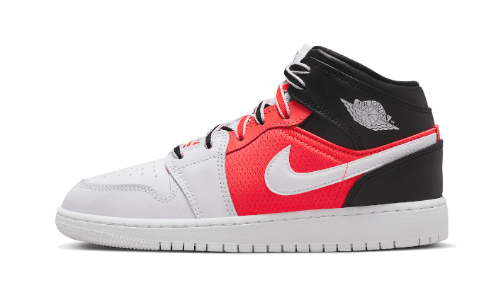Air Jordan 1 Mid SE White Black Infrared (GS) FB4417-016 — Vista 1