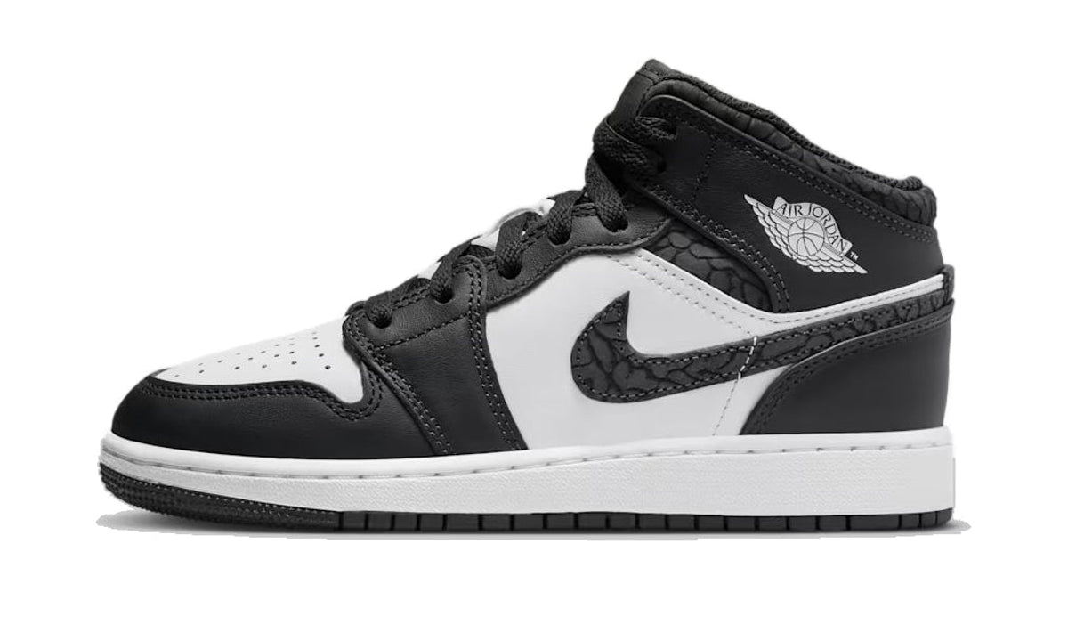 Air Jordan 1 Mid SE Panda Elephant (GS) FB9909-001 — Vista 1