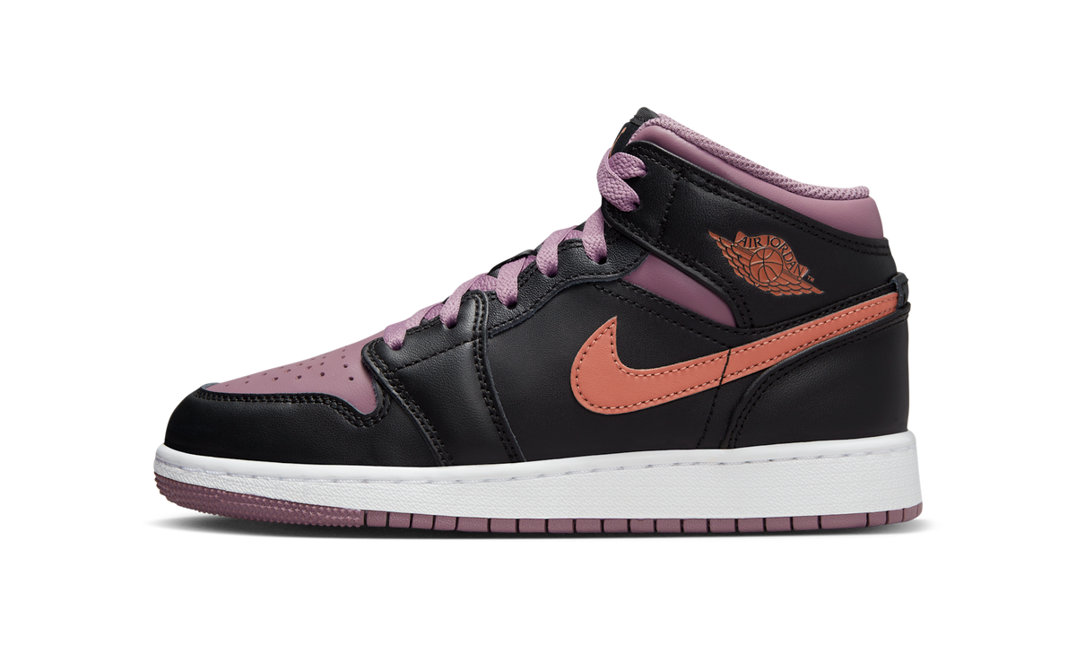 Air Jordan 1 Mid SE Black Sky J Mauve White Sky J Orange (GS) FB9909-008 — Vista 1