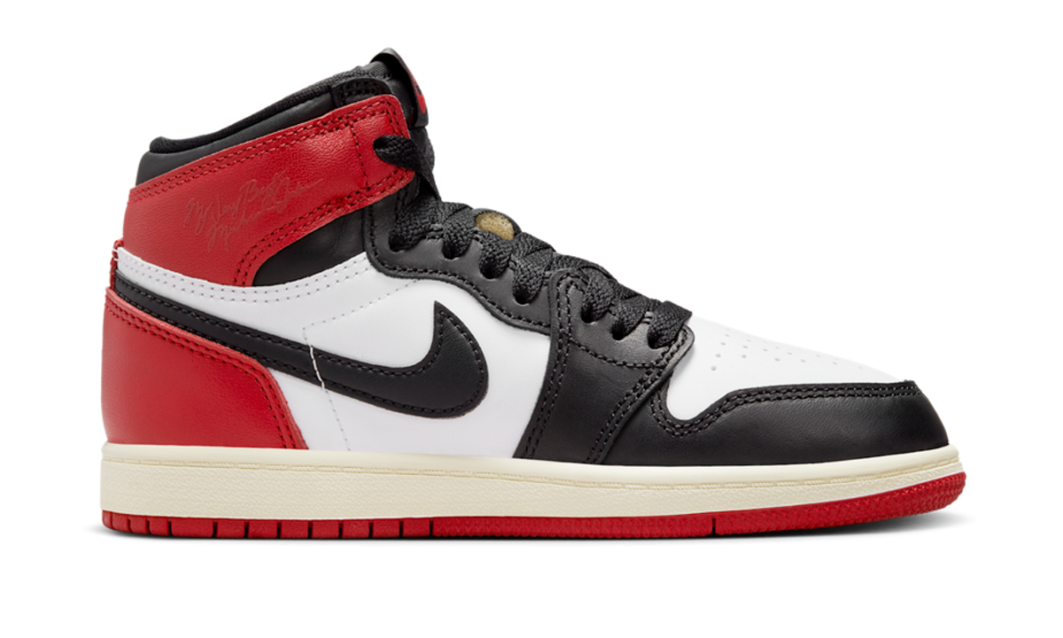 Air Jordan 1 Retro High OG Black Toe Reimagined (PS) FD1412-106 — Vista 2