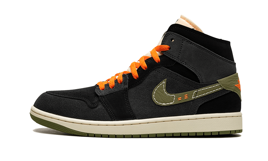 Air Jordan 1 Mid SE Craft Anthracite Light Olive FD6817-003 — Vista 1