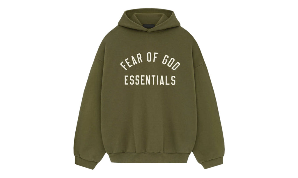 Fear of God Essentials Fall24 Back to School Fleece Hoodie Military