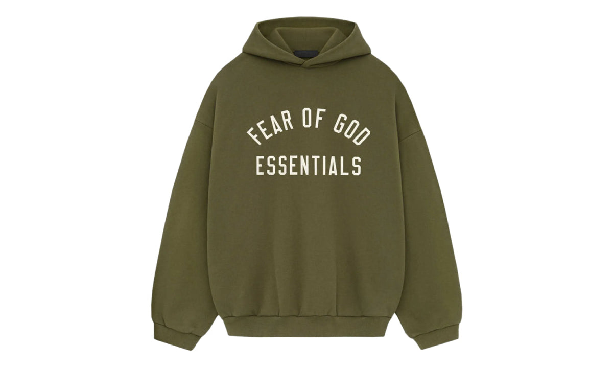 Fear of God Essentials Fall24 Back to School Fleece Hoodie Military