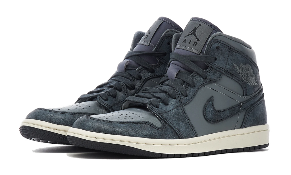 Air Jordan 1 Mid  Distressed Smoke Grey FJ3448-001 — Vista 2