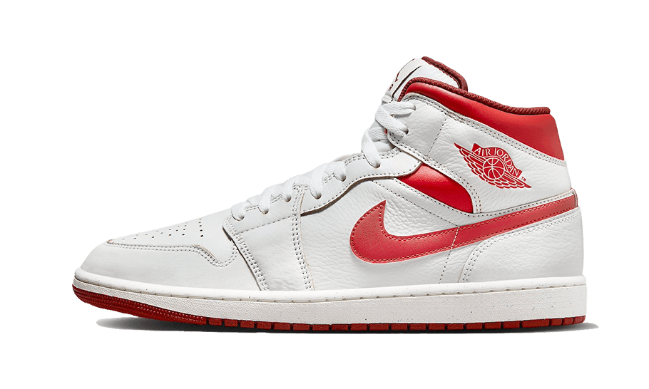 Air Jordan 1 Mid SE White Dune Red FJ3458-160 — Vista 1