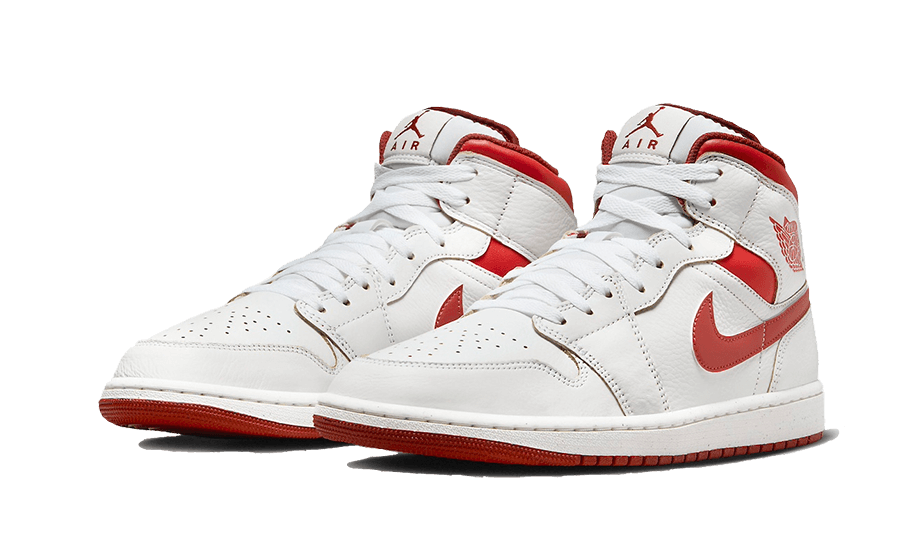 Air Jordan 1 Mid SE White Dune Red FJ3458-160 — Vista 2
