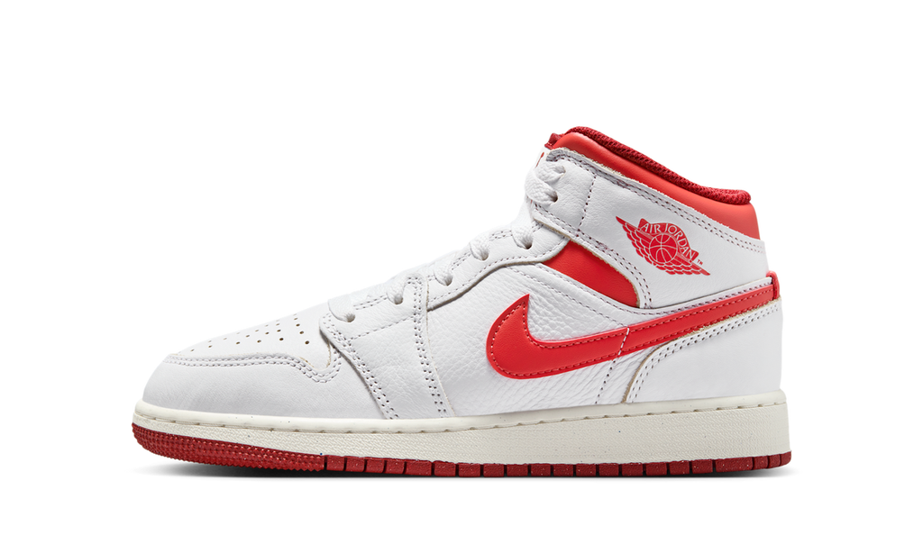 Air Jordan 1 Mid SE White Dune Red (GS) FJ3464-160 — Vista 1