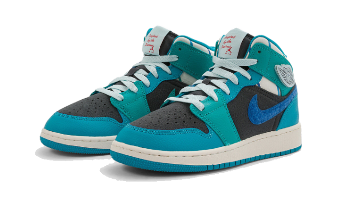 AIR JORDAN 1 MID GLACIER BLUE (GS) FJ9482-004 — Vista 2