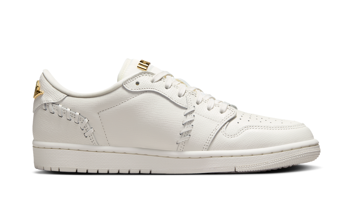 Air Jordan 1 Low Method of Make Sail Metallic Gold (Women's) FN5032-100 — Vista 2