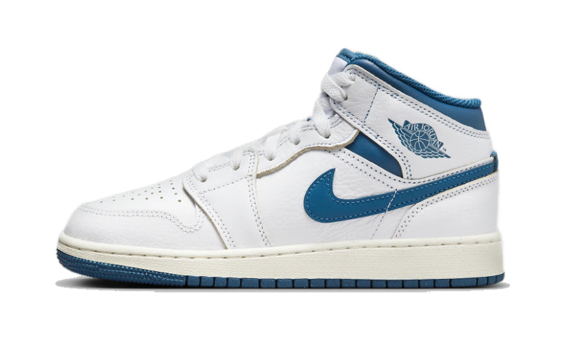 Air Jordan 1 Mid SE Industrial Blue (GS) FN7432-141 — Vista 1