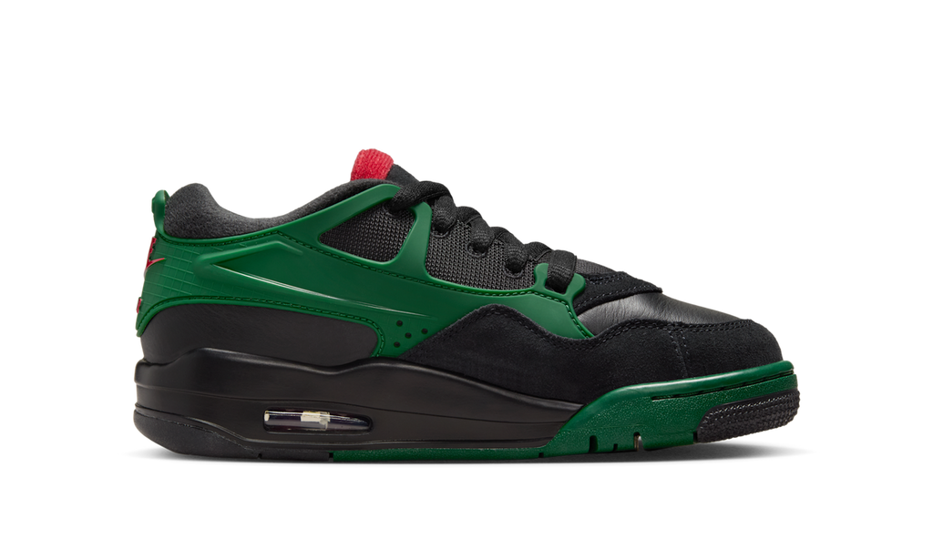 Air Jordan 4 RM Black Gorge Green Varsity Red (GS) FQ7938-003 — Vista 2
