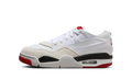 Air Jordan 4 RM White Black Neutral Grey Varsity Red (GS) FQ7938-102 — Vista 1