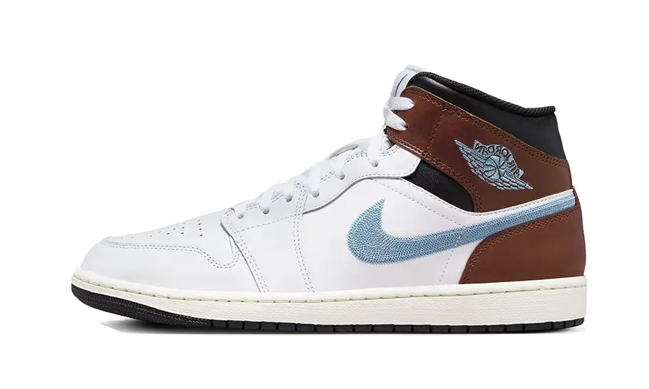 Air Jordan 1 Retro Mid SE Brown Blue Grey (GS) FQ8162-142 — Vista 1