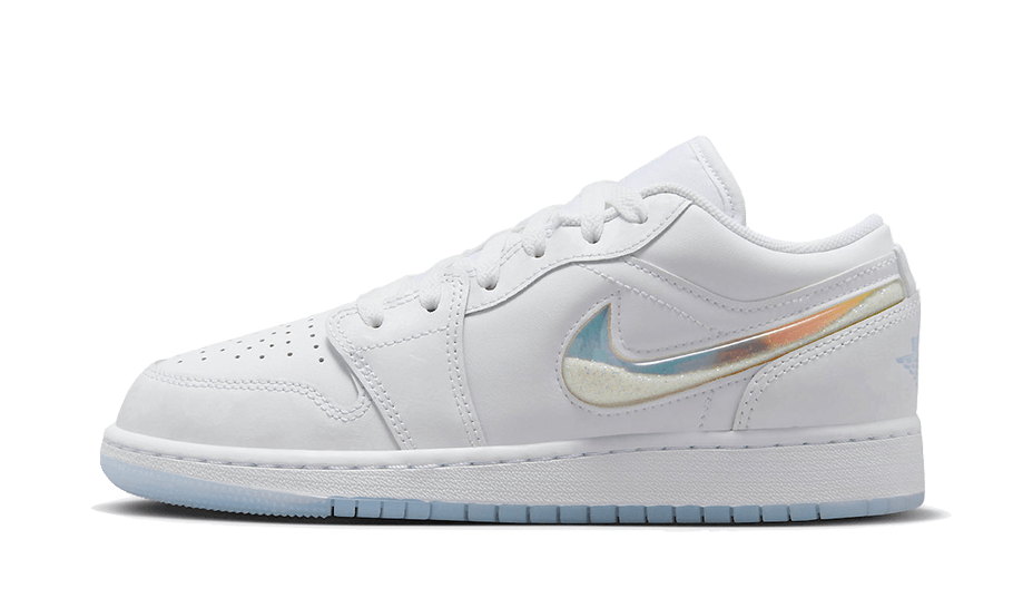Air Jordan 1 Low Glitter Swoosh FQ9112-100 — Vista 1