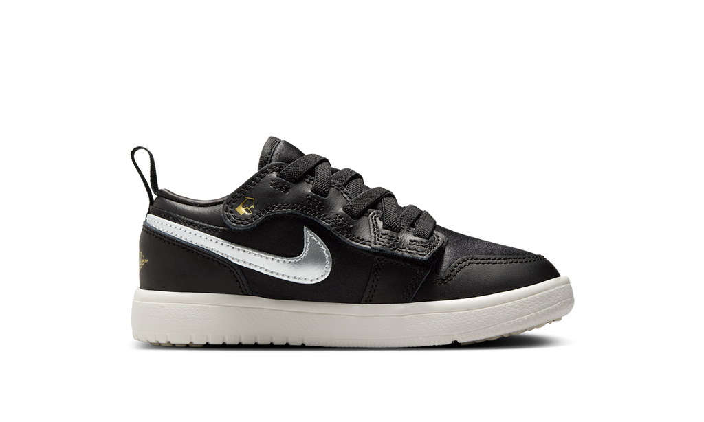 Air Jordan 1 Low Alt SE Black Silver Sail Gold (PS) FZ3920-001 — Vista 2