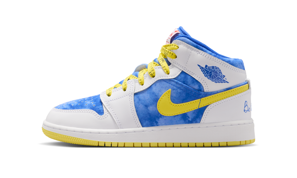 Air Jordan 1 Mid Sneaker School Be Tall In Your Thinking (GS) FZ3945-100 — Vista 1