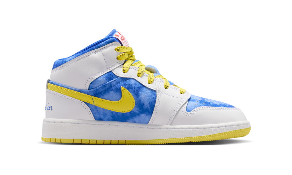 Air Jordan 1 Mid Sneaker School Be Tall In Your Thinking (GS) FZ3945-100 — Vista 2