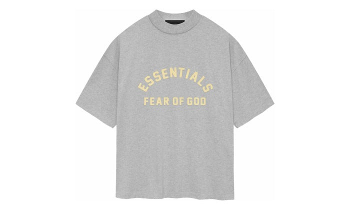 Fear of God Essentials Heavy Jersey Crewneck SS24 Light Heather Grey Tee (Double Oversized)