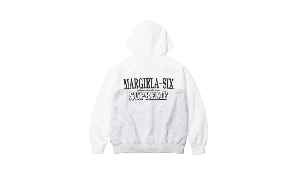 Supreme MM6 Maison Margiela Eagle Zip Up Hooded Sweatshirt Grey