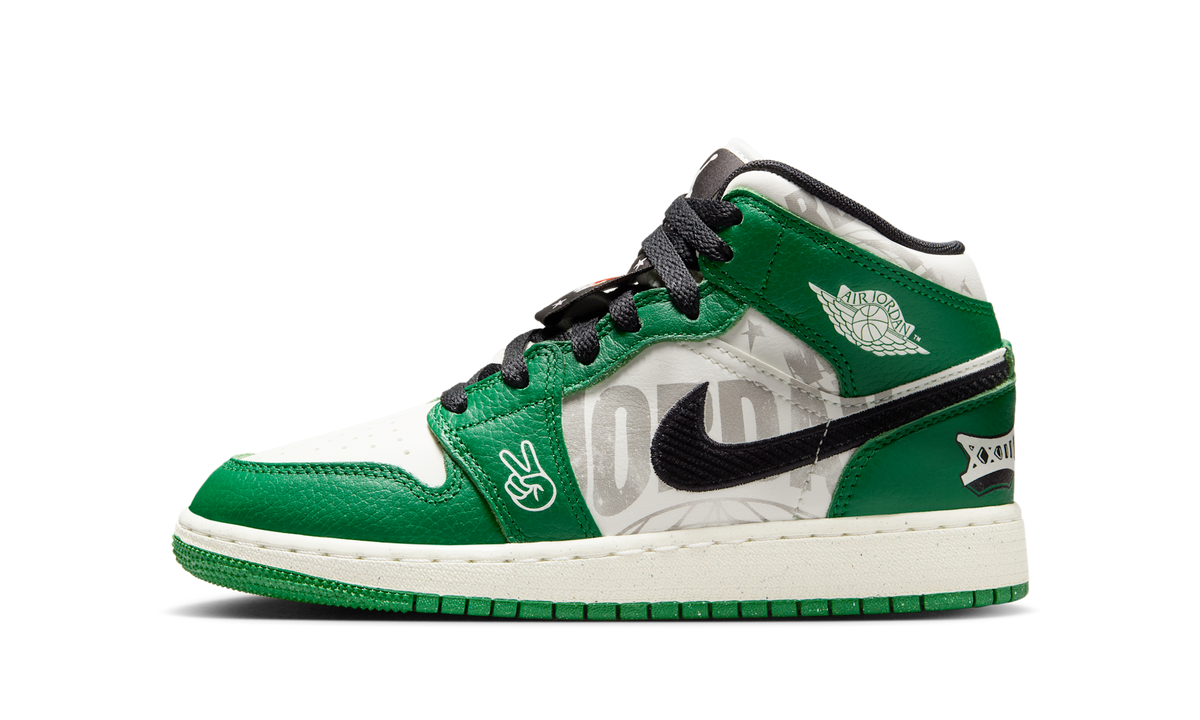 Air Jordan 1 Mid SE Overbranded (GS) HF3200-300 — Vista 1
