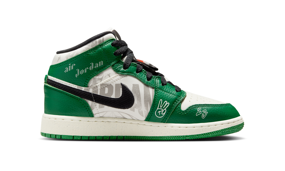 Air Jordan 1 Mid SE Overbranded (GS) HF3200-300 — Vista 2