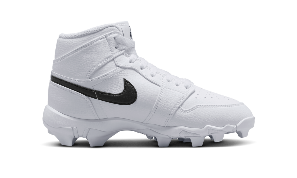Air Jordan 1 Mid Cleat White Black (GS) HF6883-100 — Vista 2