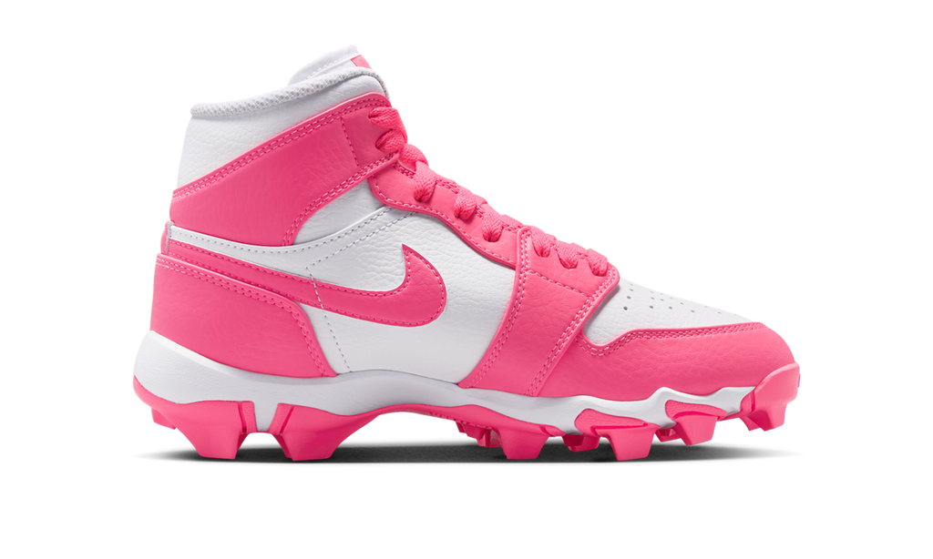 Air Jordan 1 Mid Cleat White Digital Pink (GS) HF6883-102 — Vista 2