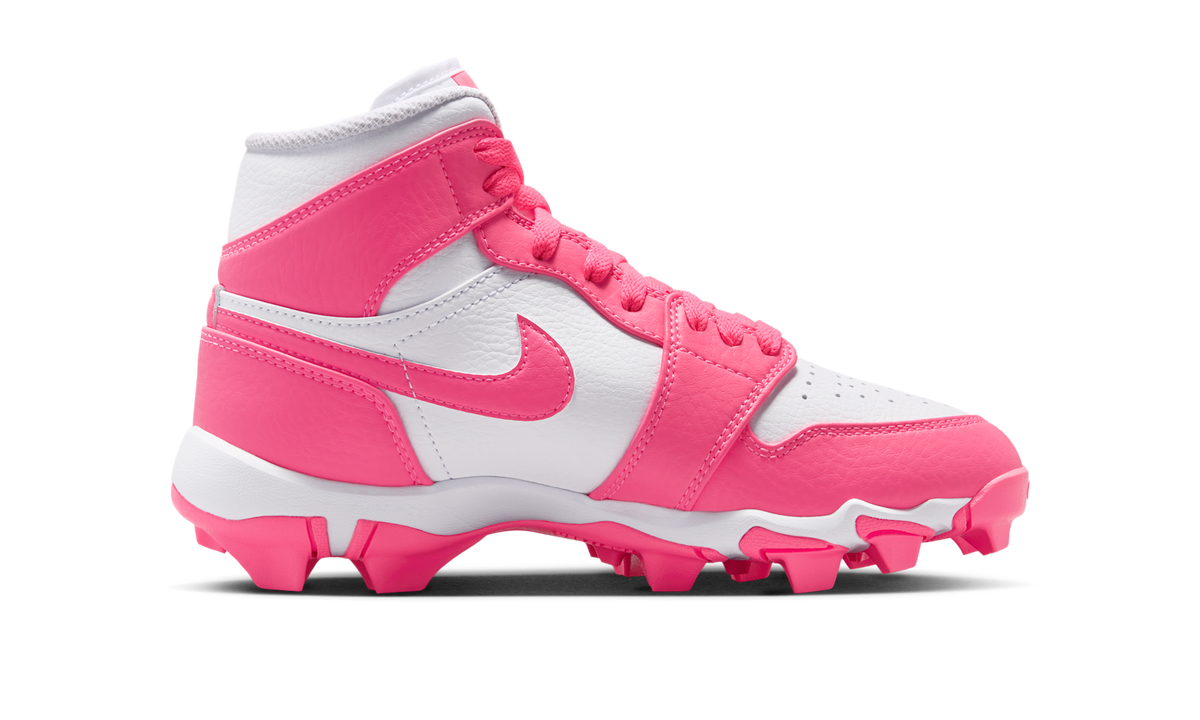 Air Jordan 1 Mid Cleat White Digital Pink (GS) HF6883-102 — Vista 2
