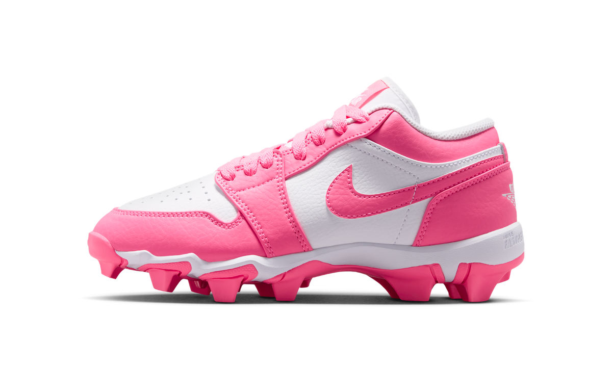 Air Jordan 1 Low Cleat White Digital Pink (GS) HF6885-102 — Vista 1