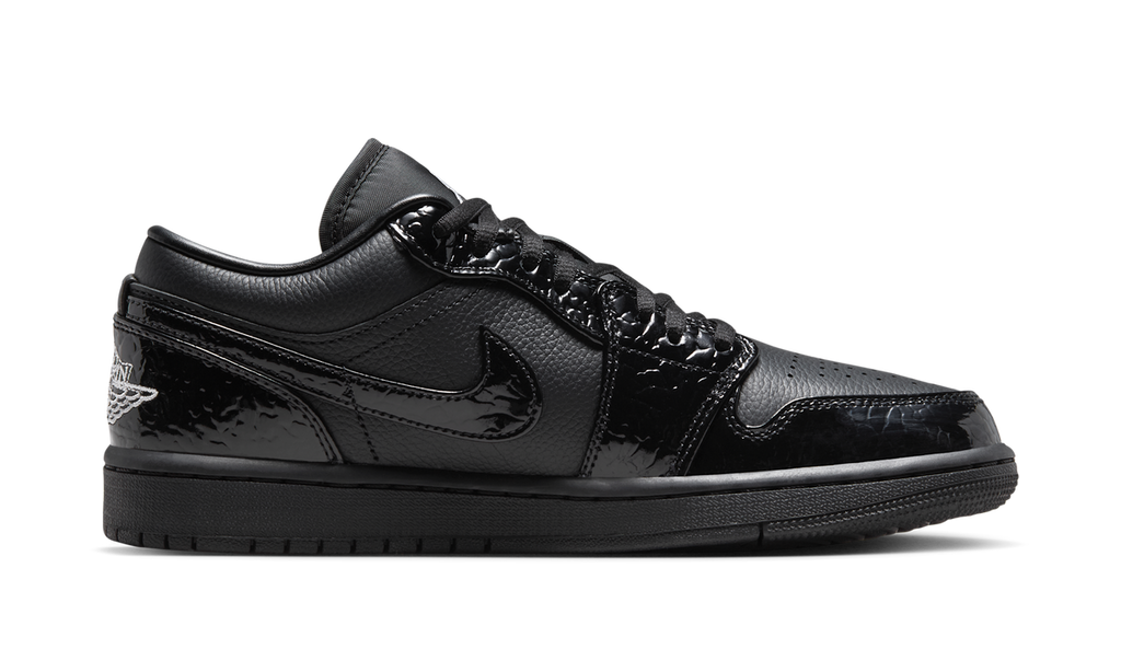 Air Jordan 1 Low SE Patent Elephant Black (Women's) HJ7743-010 — Vista 2