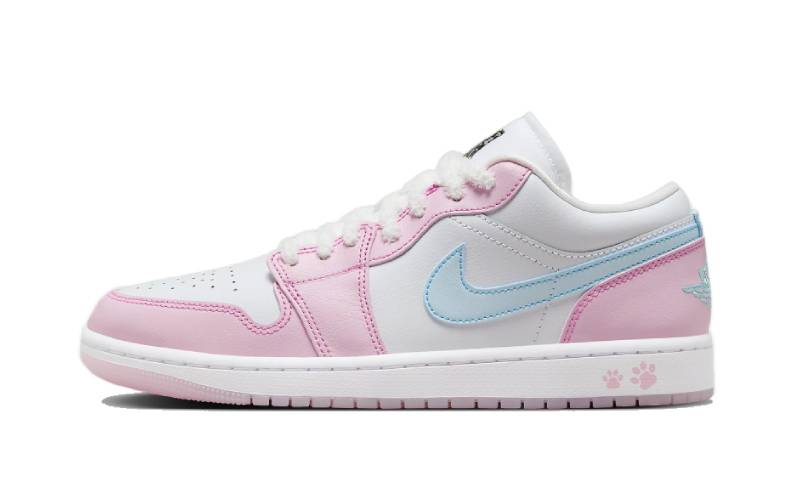 Air Jordan 1 Low SE Paw Print Pink Foam HM3706-141 — Vista 1