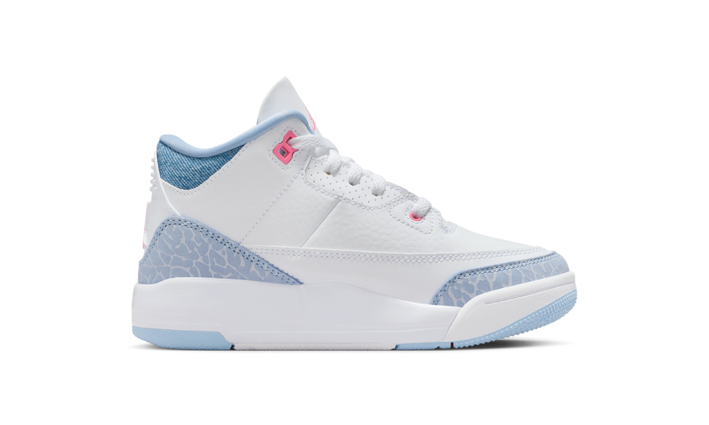 Air Jordan 3 Retro White Cobalt Bliss (PS) HQ0783-101 — Vista 2