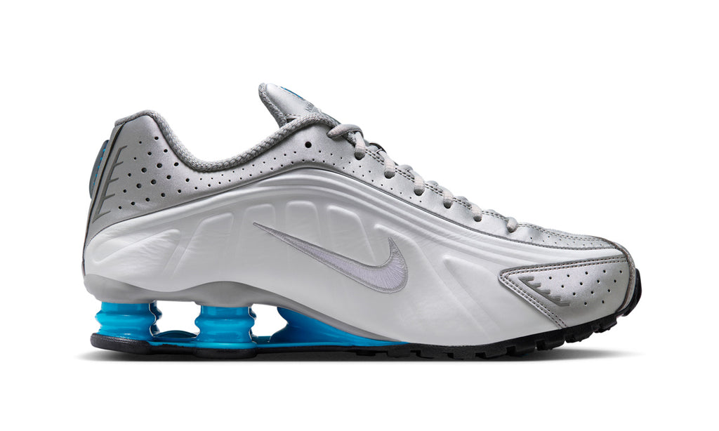 Nike Shox R4 Metallic Silver White Blue Lagoon — Foto 3