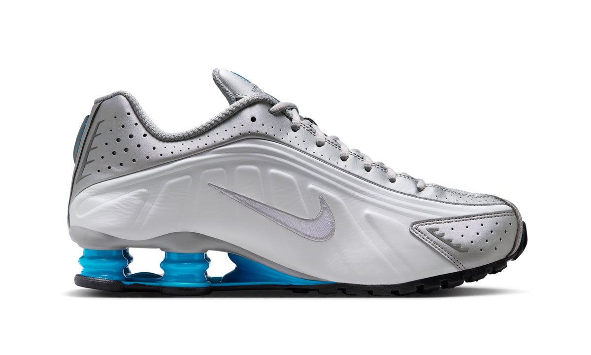 Nike Shox R4 Metallic Silver White Blue Lagoon — Foto 3