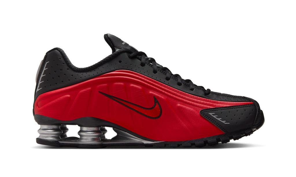 Nike Shox R4 University Red Black Metallic Silver — Foto 3