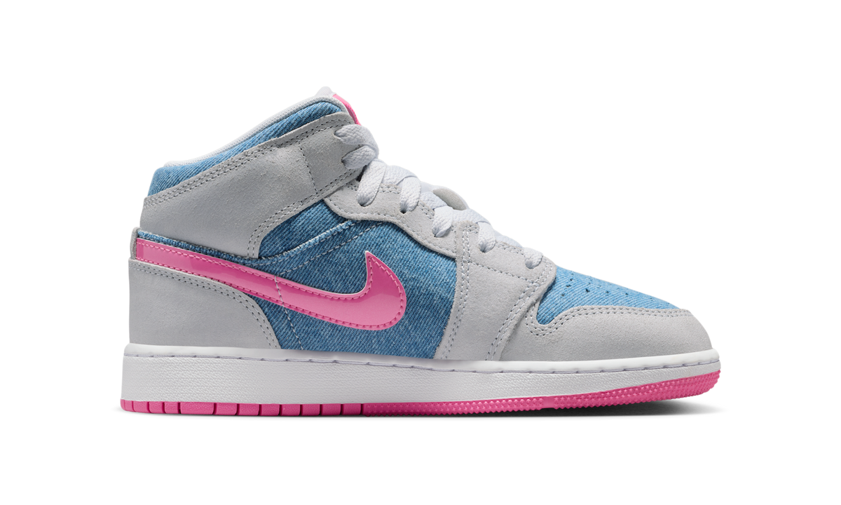 Air Jordan 1 Mid Denim Sequin (GS) HQ1999-400 — Vista 2