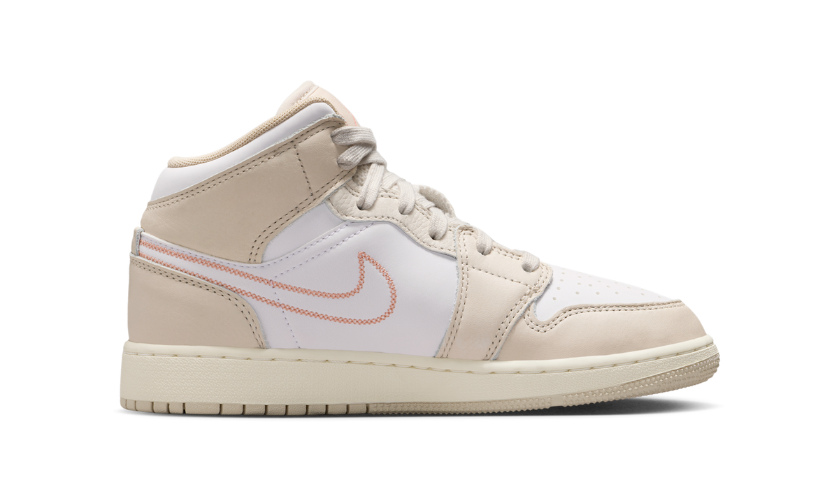Air Jordan 1 Mid SE Sand Drift White Madder Root (GS) HQ5879-100 — Vista 2